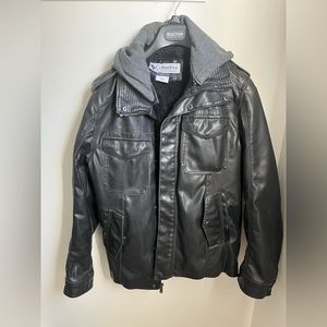 Columbia Men’s Leather Hooded Jacket